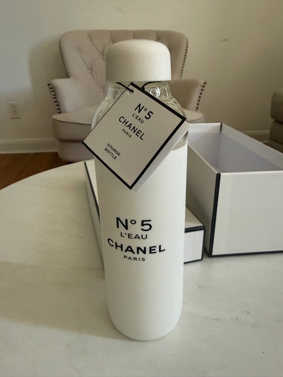 CHANEL Accessories - CHANEL White Bottle Label with Black Logo Text